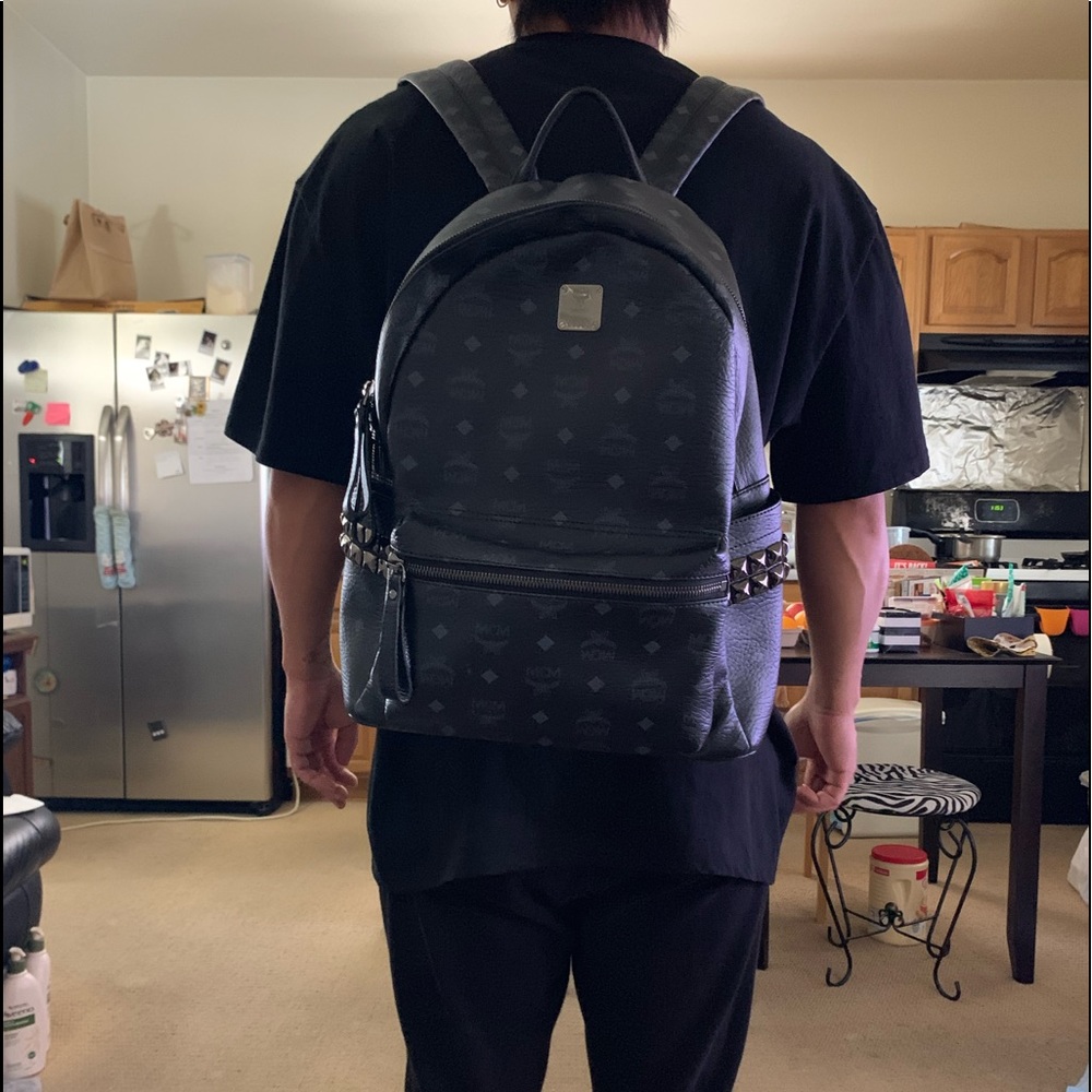 MCM men’s stark side stud medium backpack